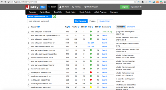 Jaaxy Keyword Research Tool