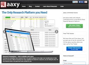 Jaaxy Home Page