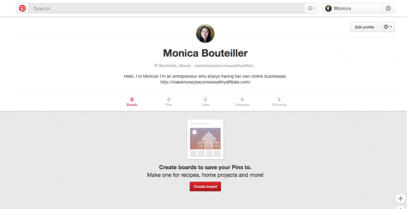 Pinterest Create A Board Button