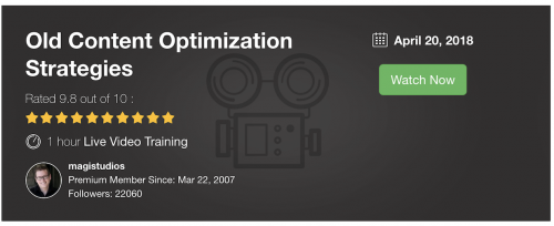 Old Content Optimization Strategies